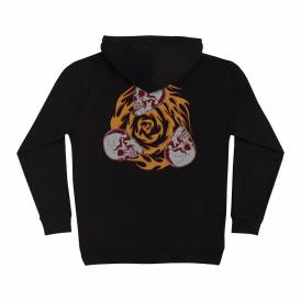 Spiral Skull Hood - Black