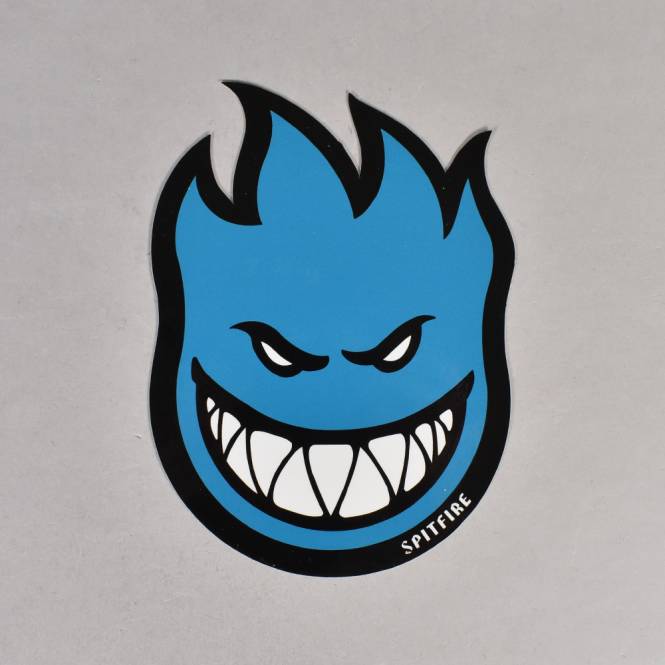 Spitfire Wheels Bighead (Blue) Skateboard Sticker - 4.5'' x 6''