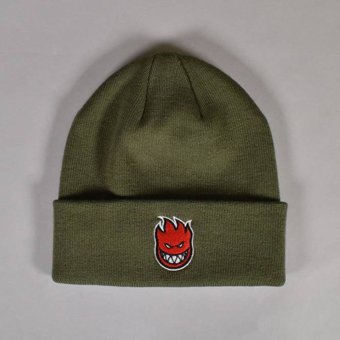 Spitfire Wheels Bighead Fill Beanie - Olive/Red