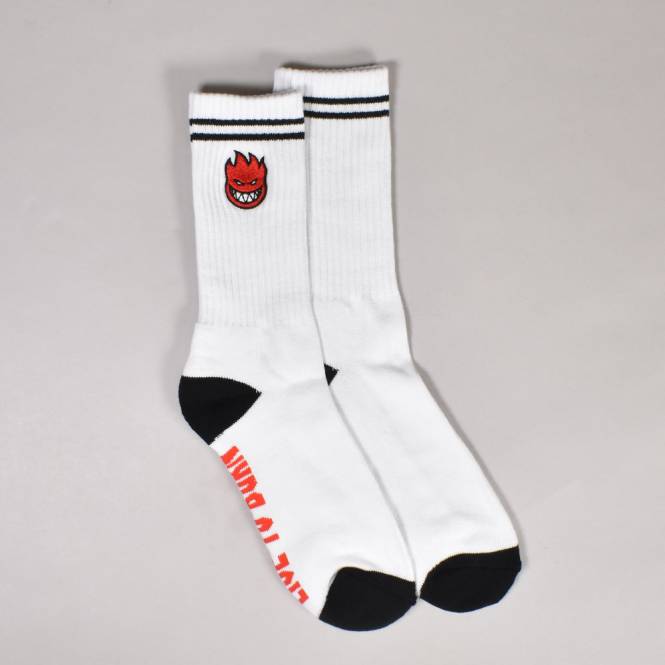 Spitfire Wheels Bighead Fill Emb Socks - White/Black/Red
