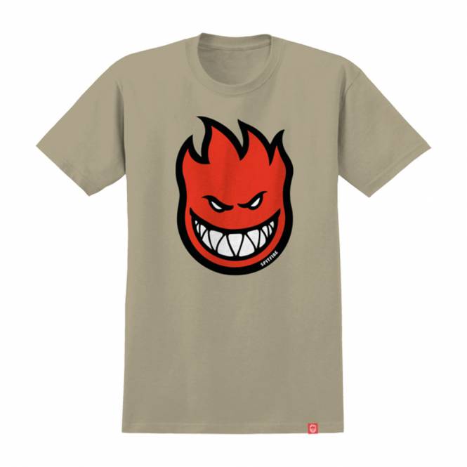 Spitfire Wheels Bighead Fill Skate T-Shirt - Sand/Red/Black/White
