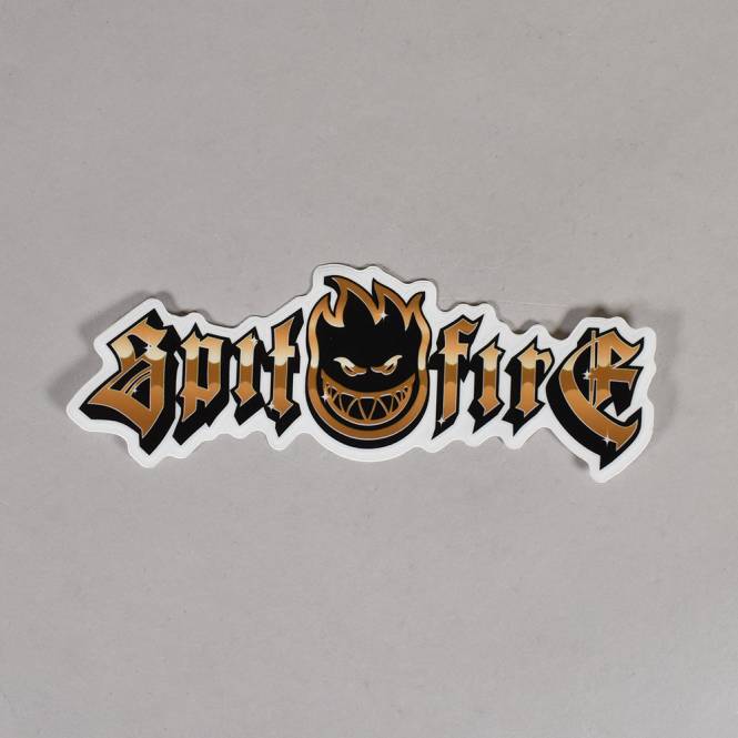 Spitfire Wheels Chrome Sticker - 6'' x 2''