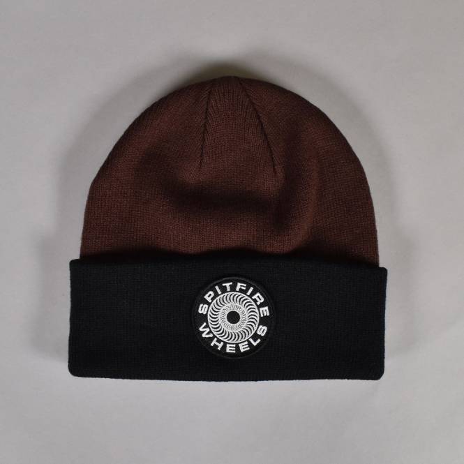 Spitfire Wheels Classic '87 Swirl Patch Beanie - Black/Dark Red