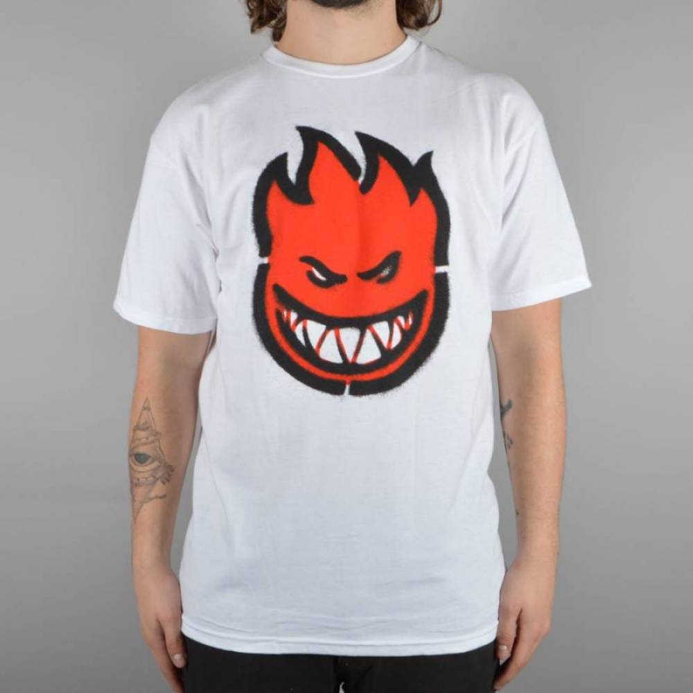 Spitfire Wheels Commando Skate T-Shirt - White - SKATE CLOTHING from ...