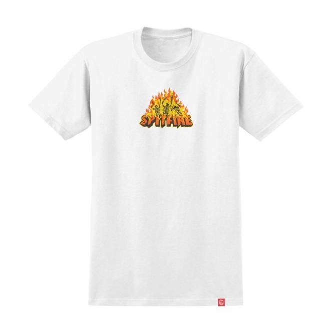 Spitfire Wheels Hell Fire Skate T-Shirt - White
