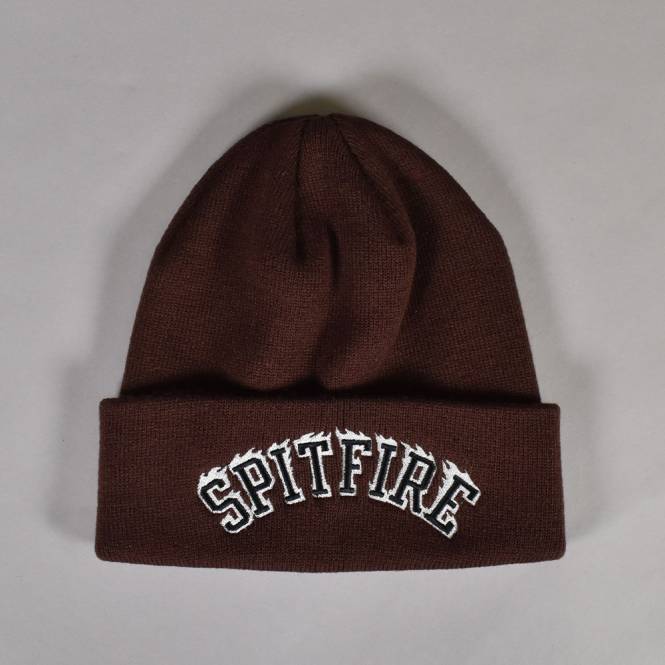 Spitfire Wheels Team Bighead Flame Script Beanie - Dark Red/Black/White