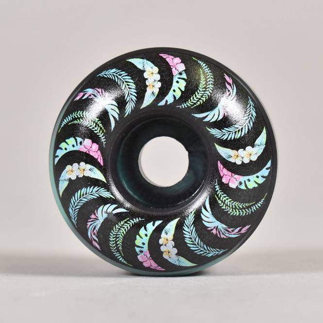 Spitfire Wheels Team Floral Formula Four 99D Classic (Teal/Black Swirl) Skateboard Wheels 53mm