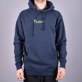 Split Classic Logo Pullover Hoodie - Navy