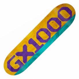 Split Veneer (Teal/Yellow) Skateboard Deck 8.25''