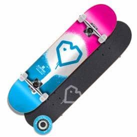 Spray Heart Blue/Pink Complete Skateboard 7.75"