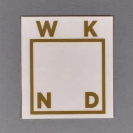 Square Logo Gold Skateboard Sticker - 2.75" x 3"