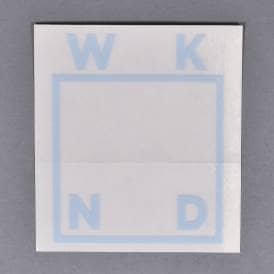 Square Logo Light Blue Skateboard Sticker - 2.75" x 3"