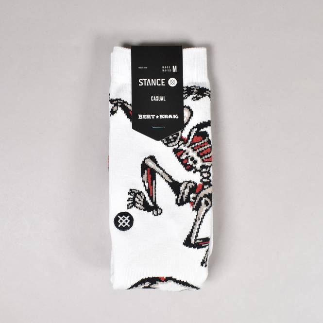 Stance Socks Skeleton Crew Soks - White 