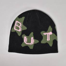 Stars Skully Beanie - Black