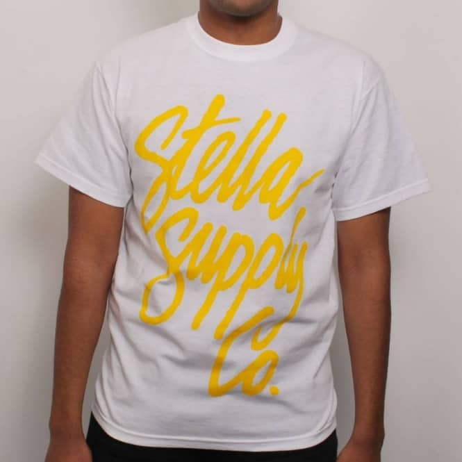 Stella Supply Co. Stella Supply Co. Script Logo Skate T-Shirt White