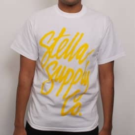 Stella Supply Co. Script Logo Skate T-Shirt White