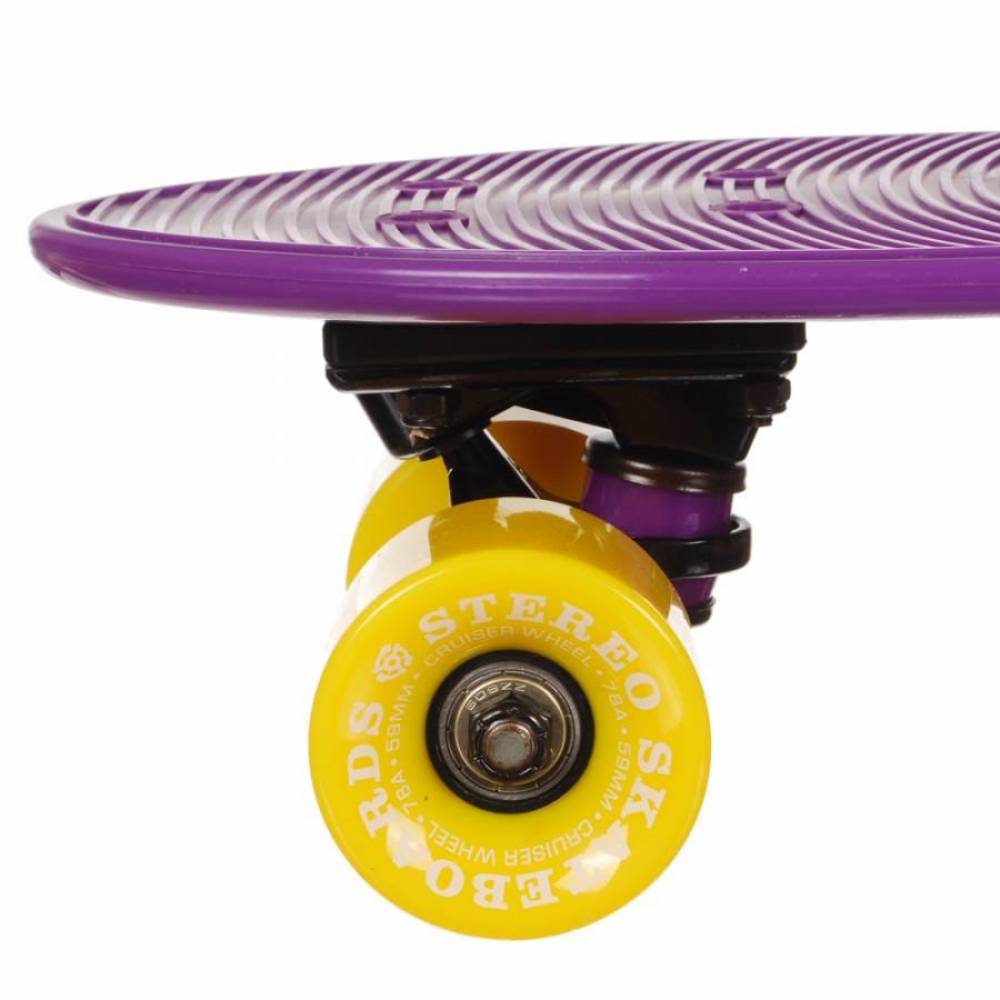 Stereo Skateboards Stereo Remix Vinyl Cruiser Skateboard - Purple