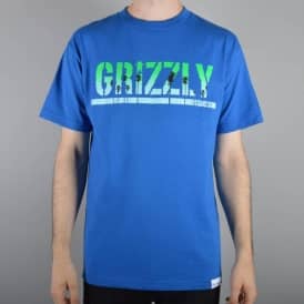 Sunset Stamp Skate T-Shirt - Royal Blue