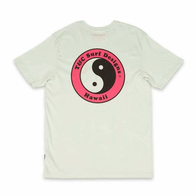 T&C Surf Designs Yin Yang Logo Skate T-Shirt - Aqua