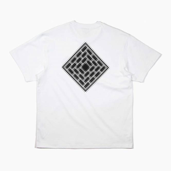The National Skateboard Co. Halftone Logo Skate T-Shirt - White