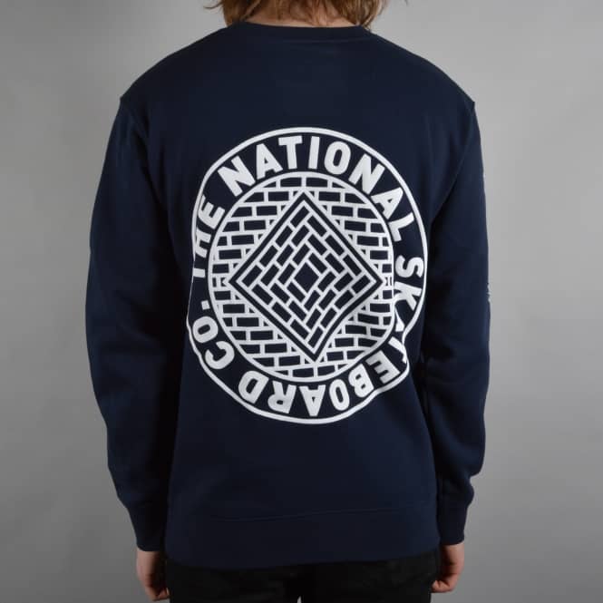 The National Skateboard Co. Team Crewneck Sweater - Navy