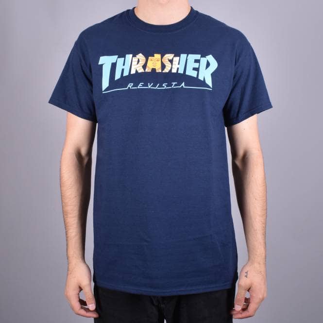 Thrasher Argentina Skate T-Shirt - Navy Blue