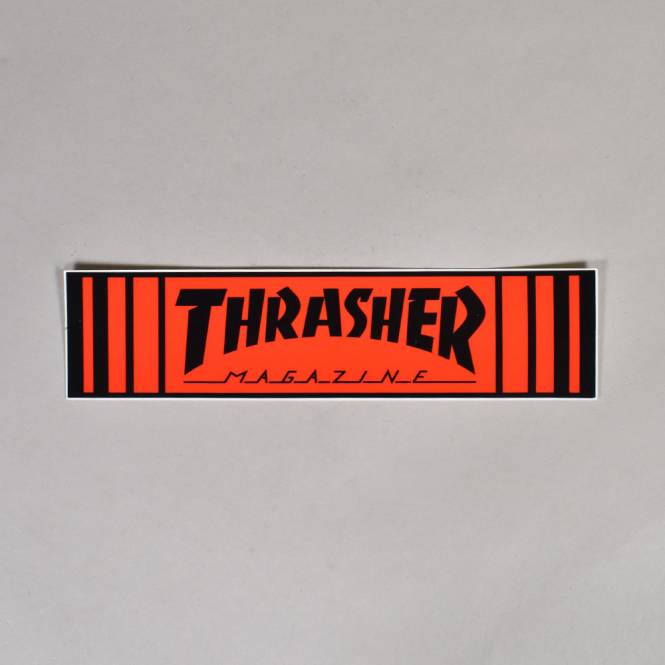 Thrasher Bar Skateboard Sticker 8'' X 2''