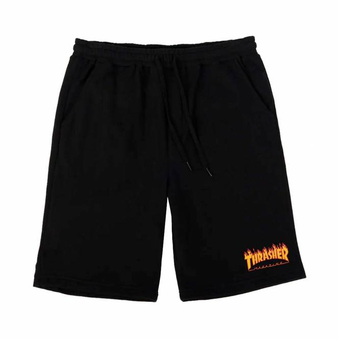 Thrasher Flame P.E. Shorts - Black