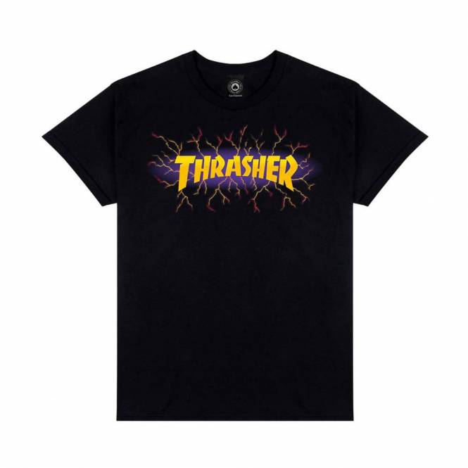 Thrasher Lightning Skate T-Shirt - Black