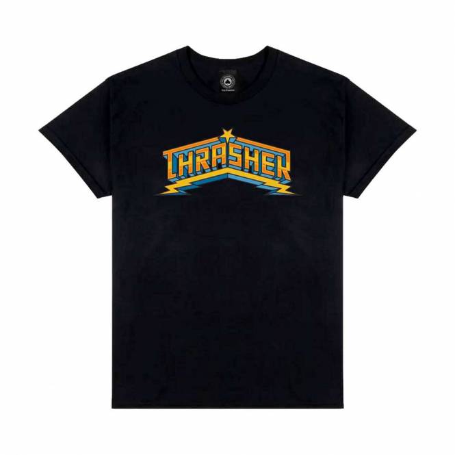 Thrasher Luchadora Skate T-Shirt - Black