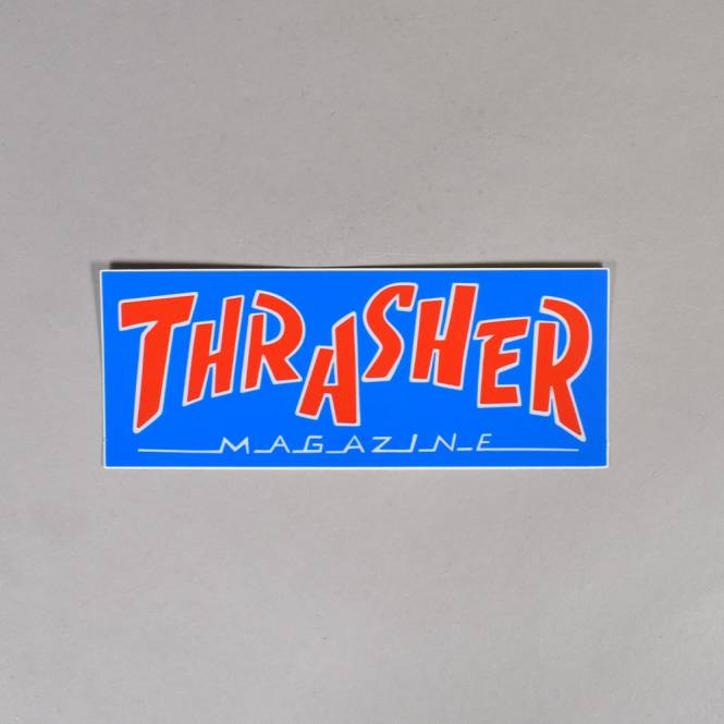 Thrasher Parra Mag (Blue) Skateboard Sticker 6'' X 2.375''