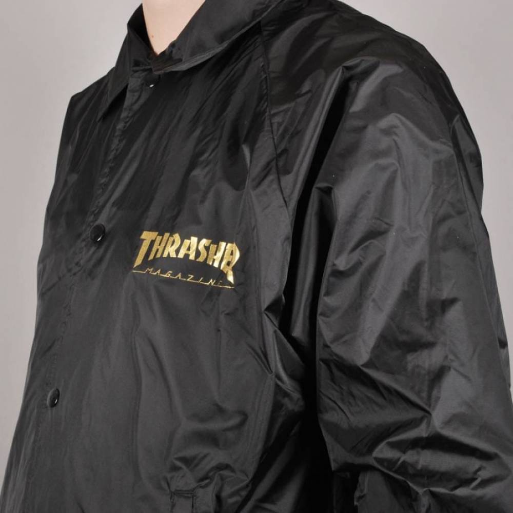 Thrasher Pentagram Coach Jacket - Black - SKATE CLOTHING from