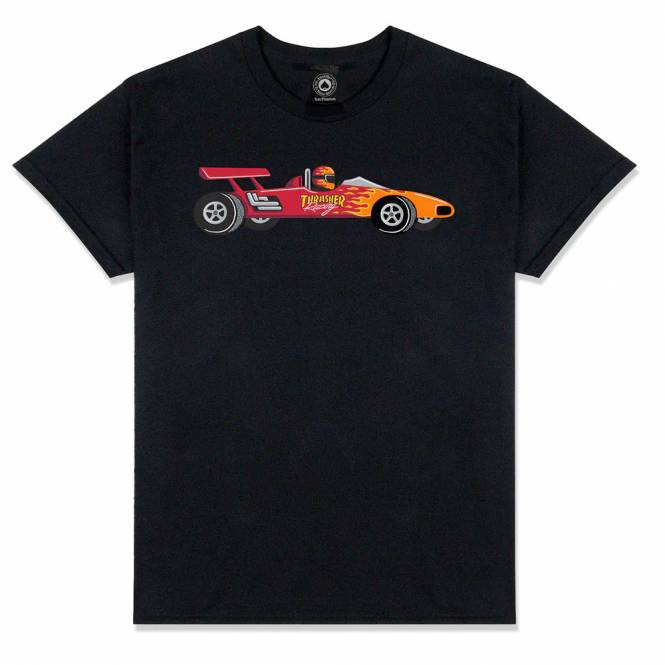 Thrasher Racecar Skate T-Shirt - Black