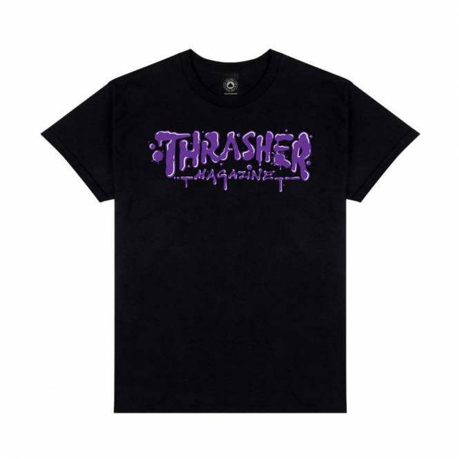 Thrasher Wet Paint Skate T-Shirt - Black