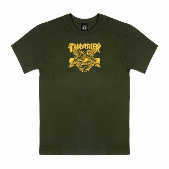 Thrasher x Antihero Eaglegram Skate T-Shirt - Forest Green