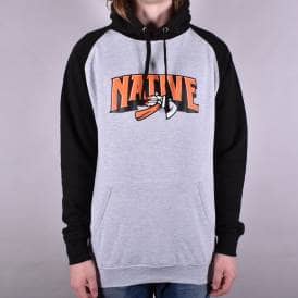 Tomahawk Raglan Pullover Hoodie - Black/Grey