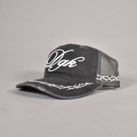 Torn Snapback Trucker Cap - Black
