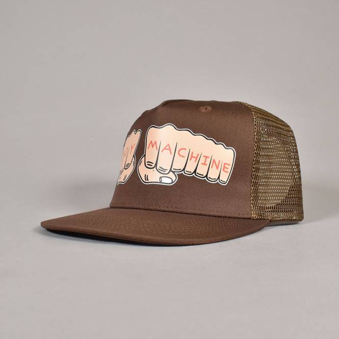 Toy Machine Skateboards Fists Mesh Snapback Trucker Cap - Brown
