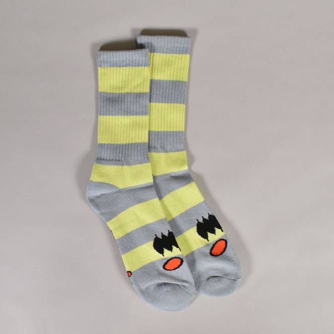 Toy Machine Skateboards Monster Big Stripe Socks - Neon