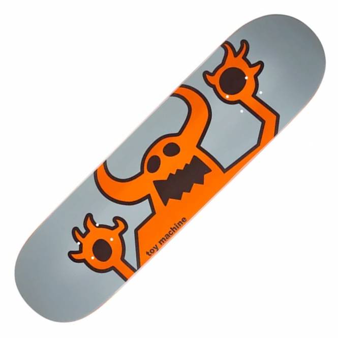 Toy Machine Skateboards Original Monster (Grey/Orange) Skateboard Deck 8.25''
