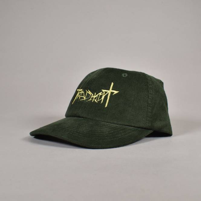 Tradition Skateboards Corduroy Logo Cap - Olive/Lime