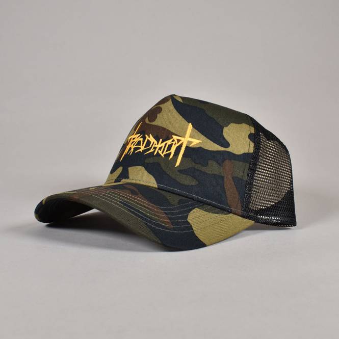 Tradition Skateboards Logo Camo Trucker Cap - Camo/Black