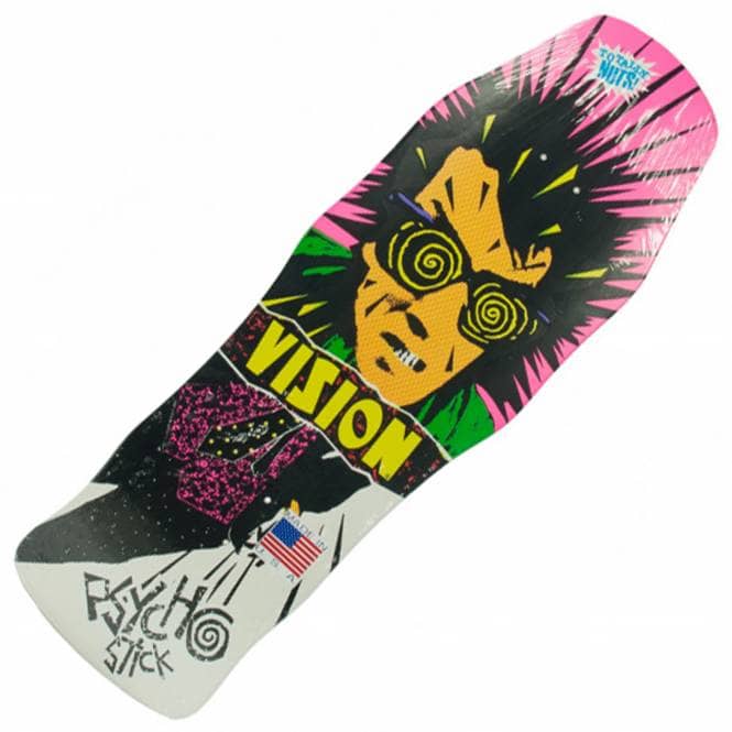Vision Skateboards Psycho Stick (White) Skateboard Deck 10''