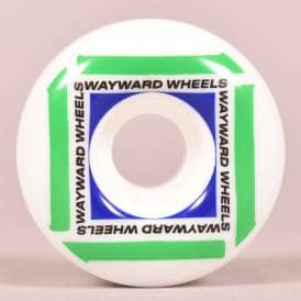 Waypoint Formula (White/Green) H-Cut Skateboard Wheels 55mm