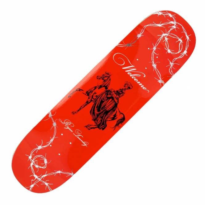 Welcome Skateboards Ryan Townley Cowgirl on Enenra (Red/Silver Foil) Skateboard Deck 8.5''