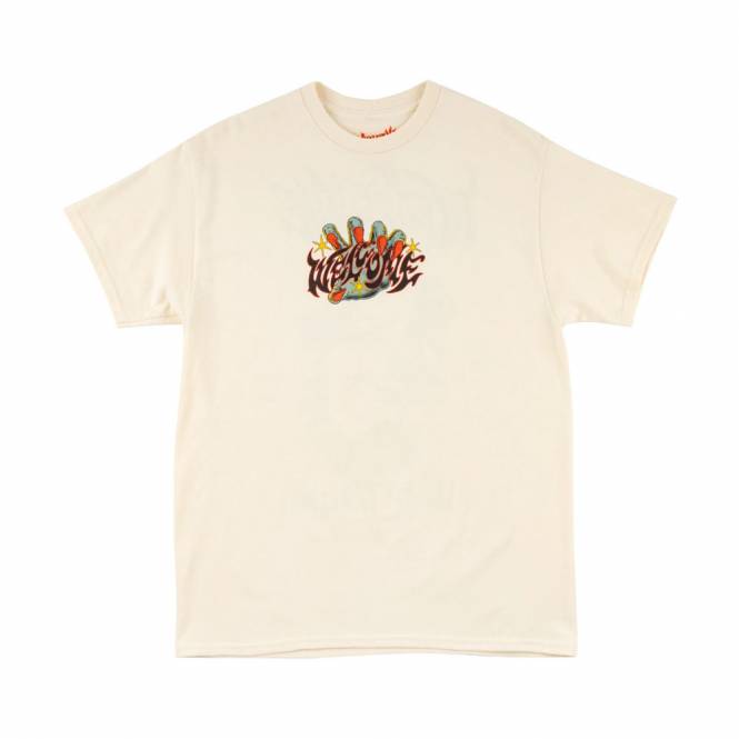 Welcome Skateboards Wish Skate T-Shirt - Bone