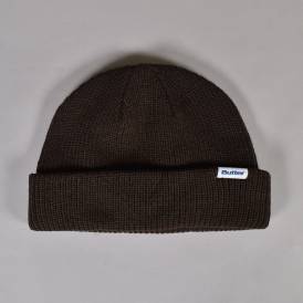 Wharfie (White Tab) Beanie - Chocolate
