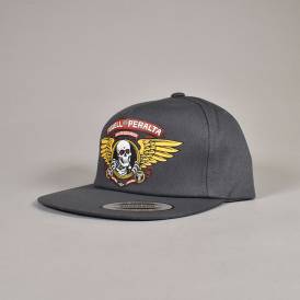 Winged Ripper Snapback Cap - Charcoal