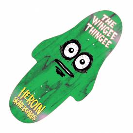 Wingee Thingy (Green Stain) Skateboard Deck 15.25”
