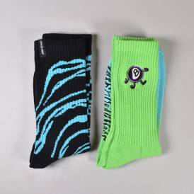 Winkowski Vertigo (2 Pack) Socks - Tie Dye & Black